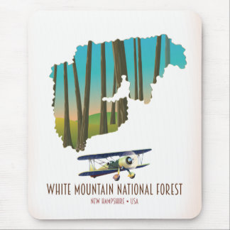 Alfombrilla De Ratón bosque nacional montañas blancas mapa de EE. UU.