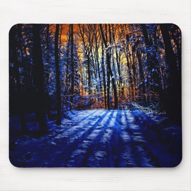 Alfombrilla De Ratón Bosque Nevado (Frente)