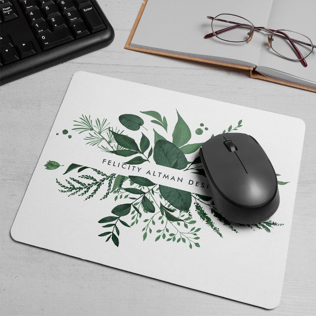 Alfombrilla De Ratón Bosque silvestre | Personalizado Botánico Verde (Subido por el creador)