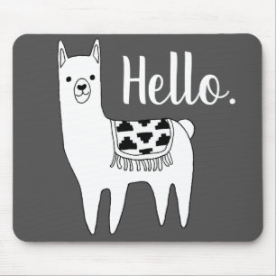 Alfombrilla De Ratón Bosquejo de moda de la llama hola