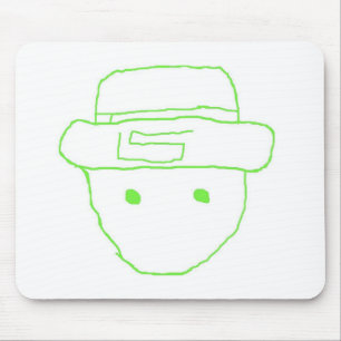Alfombrilla De Ratón Bosquejo del aficionado del Leprechaun