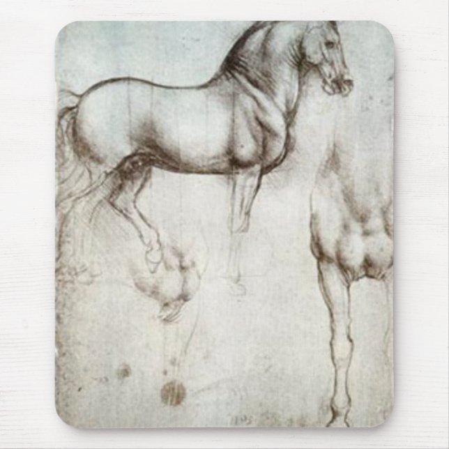 Alfombrilla De Ratón Bosquejo del caballo (Frente)
