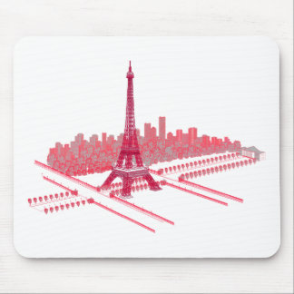 Alfombrilla De Ratón Bosquejo moderno de la torre Eiffel de París