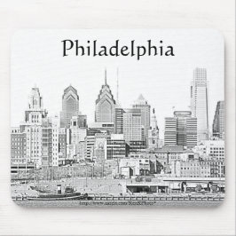Alfombrilla De Ratón Bosquejo Mousepad de Philadelphia