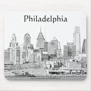 Alfombrilla De Ratón Bosquejo Mousepad de Philadelphia