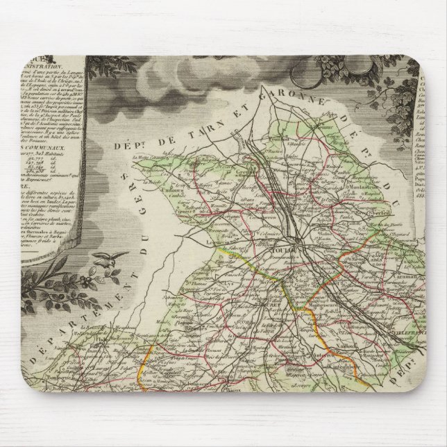 Alfombrilla De Ratón Bosques, ciudades y pueblos (Frente)