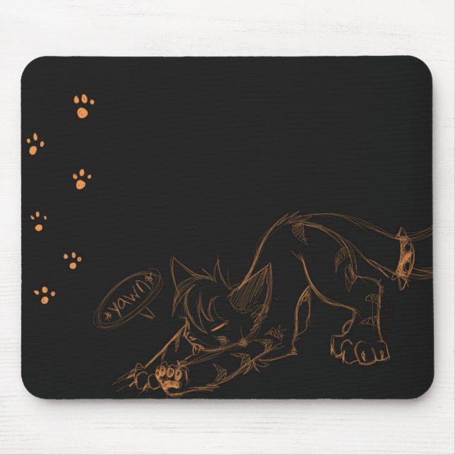 Alfombrilla De Ratón Bostezo salvaje Mousepad de Kaeko (Frente)