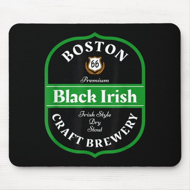 Alfombrilla De Ratón Boston Craft Brewery Boston Black Irish Stout Nove (Frente)