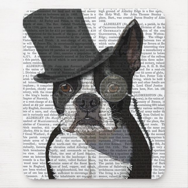 Alfombrilla De Ratón Boston Terrier, hedor formal y Gorra (Frente)