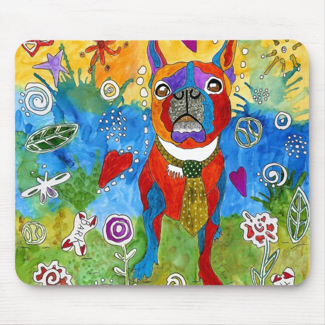 Alfombrilla De Ratón Boston Terrier Mousepad (Frente)