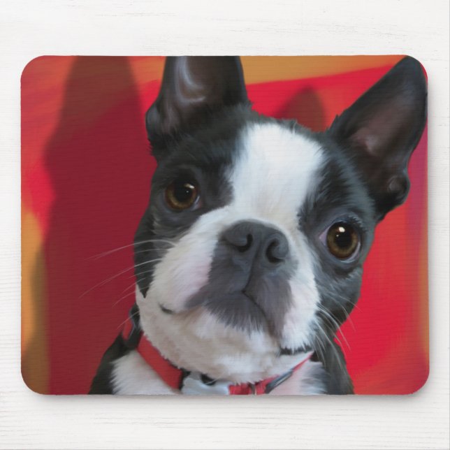 Alfombrilla De Ratón Boston Terrier Mousepad (Frente)