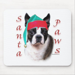 Alfombrilla De Ratón Boston Terrier Santa Paws