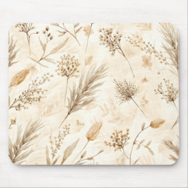 Alfombrilla De Ratón Botánico de Flor Seca Beige