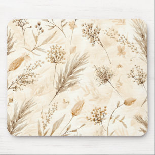 Alfombrilla De Ratón Botánico de Flor Seca Beige