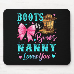Alfombrilla De Ratón Botas o Arcos Nanny Loves You Revelación de Género