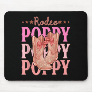 Alfombrilla De Ratón Botas rodeo amapola rosa coquette vaquera cumpleañ