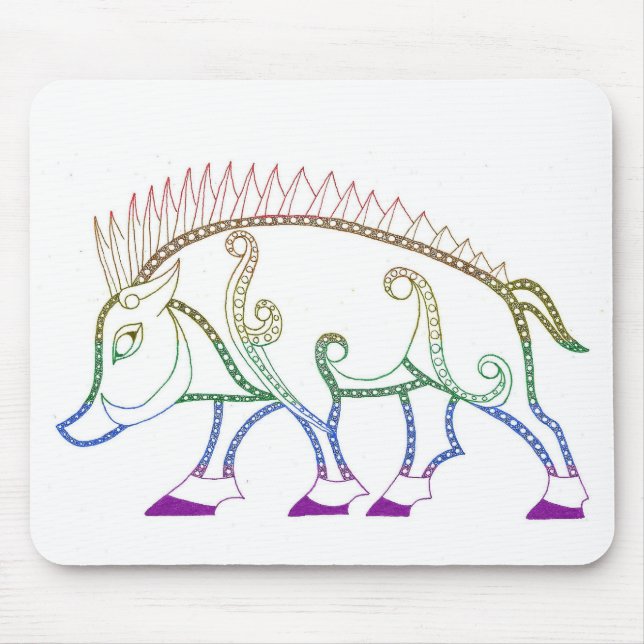 Alfombrilla De Ratón Bote arcoiris (Frente)