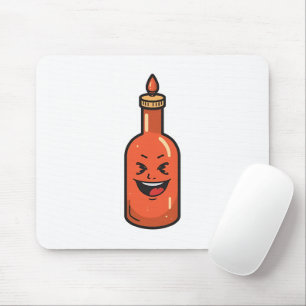 Alfombrilla De Ratón Botella de Salsa Picante de Dibujos Animados Adora