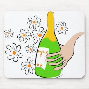 Alfombrilla De Ratón botella de vino