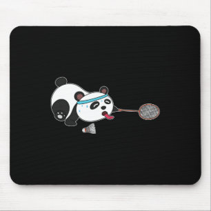 Alfombrilla De Ratón Botellas de Badminton Animales Panda