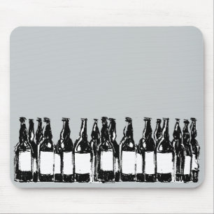 Alfombrilla De Ratón botellas de cerveza