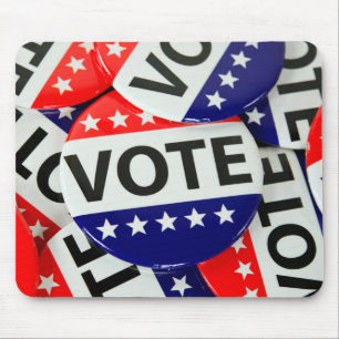 Alfombrilla De Ratón Botones de voto de Estados Unidos