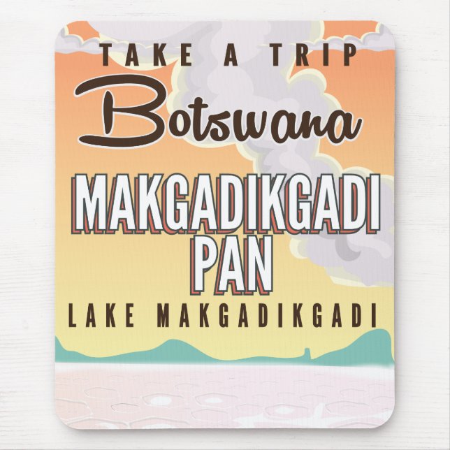 Alfombrilla De Ratón Botsuana - poster de viaje de Makgadikgadi Pan (Frente)