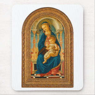 Alfombrilla De Ratón Botticelli (1445-1510) Madonna & Child Enthroned