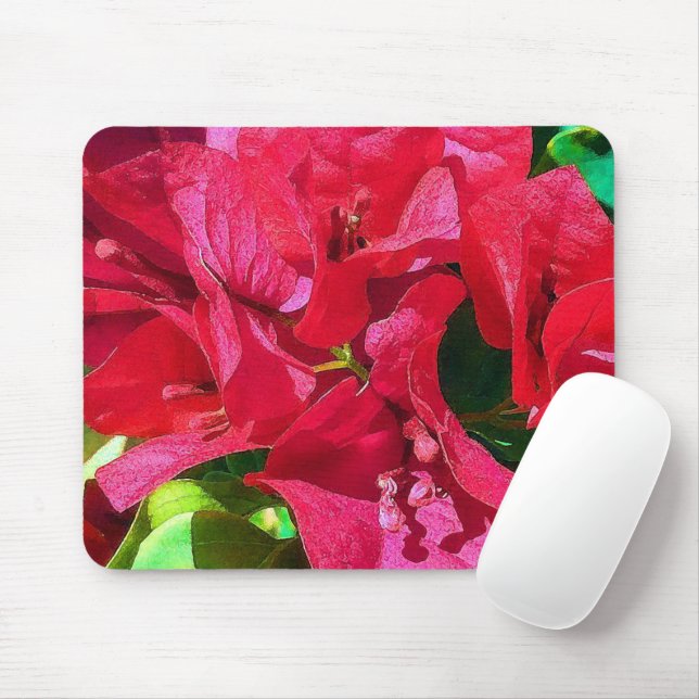 Alfombrilla De Ratón Bougainvillea Closeup Mousepad (Con ratón)