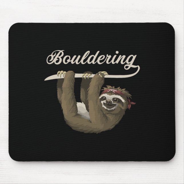 Alfombrilla De Ratón Boulder Climbing Sloth Bouldering  (Frente)