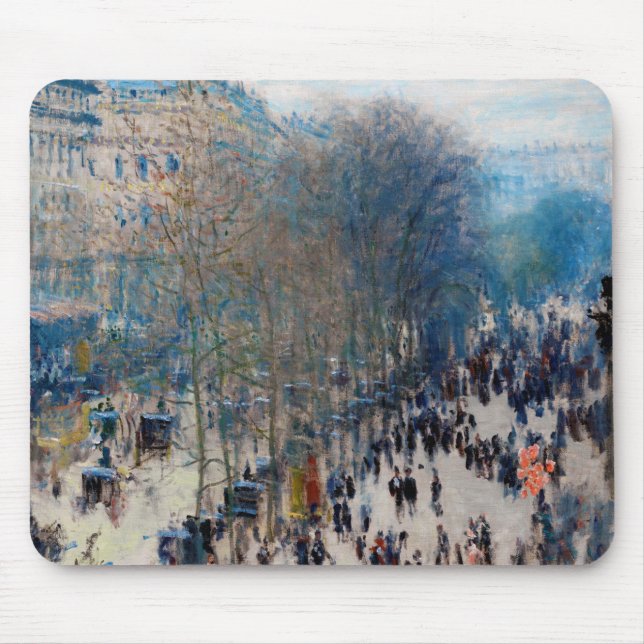 Alfombrilla De Ratón Boulevard de París, Claude Monet (Frente)