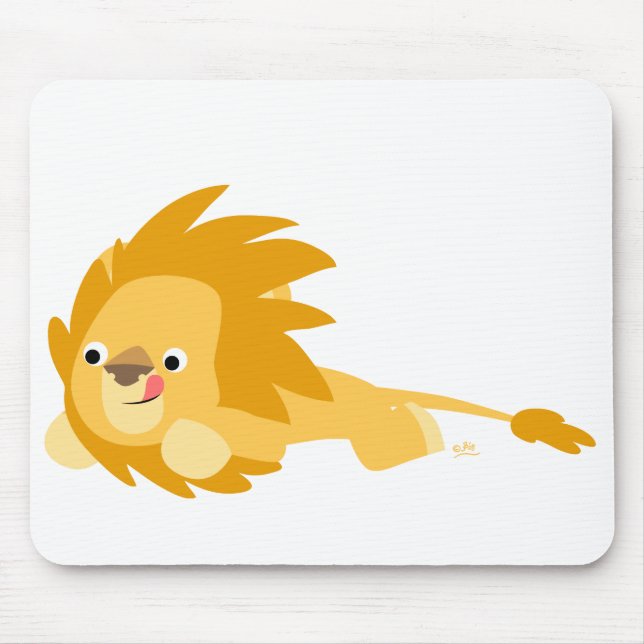Alfombrilla De Ratón Bouncy Cartoon Lion mousepad (Frente)