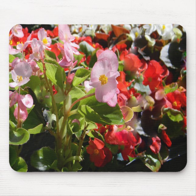 Alfombrilla De Ratón Bouquet de Begonias... (Frente)