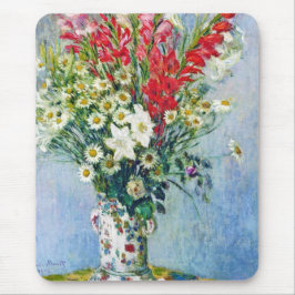 Alfombrilla De Ratón Bouquet de Gadiolas Lilies y Dasies Claude Monet
