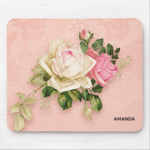 Alfombrilla De Ratón Bouquet rosa rosa blanco