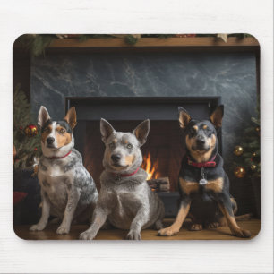 Alfombrilla De Ratón Bovino australiano junto a los Navidades de la chi