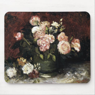 Alfombrilla De Ratón Bowl con peonías y Rosas - Gogh