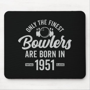 Alfombrilla De Ratón Bowler de 71 años 1951 71º cumpleaños