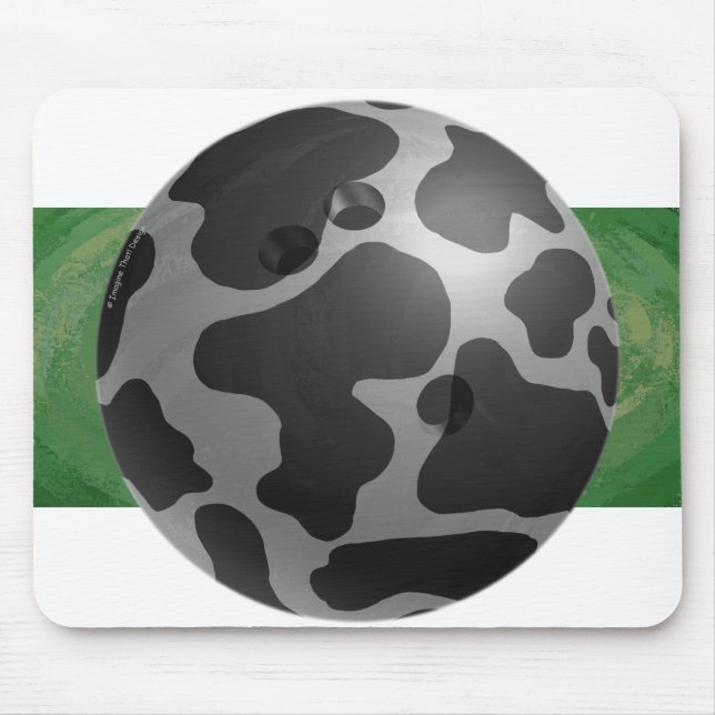 Alfombrilla De Ratón Bowling Ball Cow Gray (Frente)