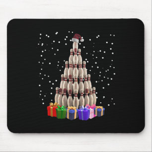 Alfombrilla De Ratón Bowling Christmas Tree Funny Xmas Mating Family
