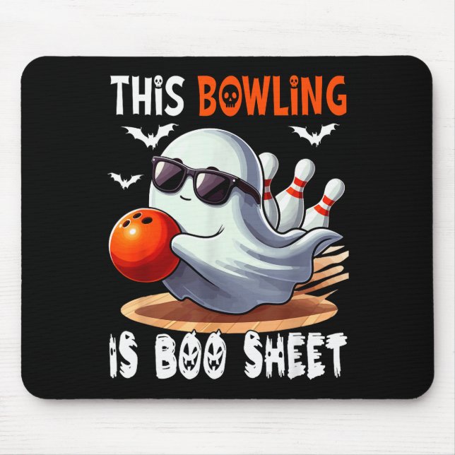 Alfombrilla De Ratón Bowling Is Boo Sheet Halloween Costume Player Team (Frente)