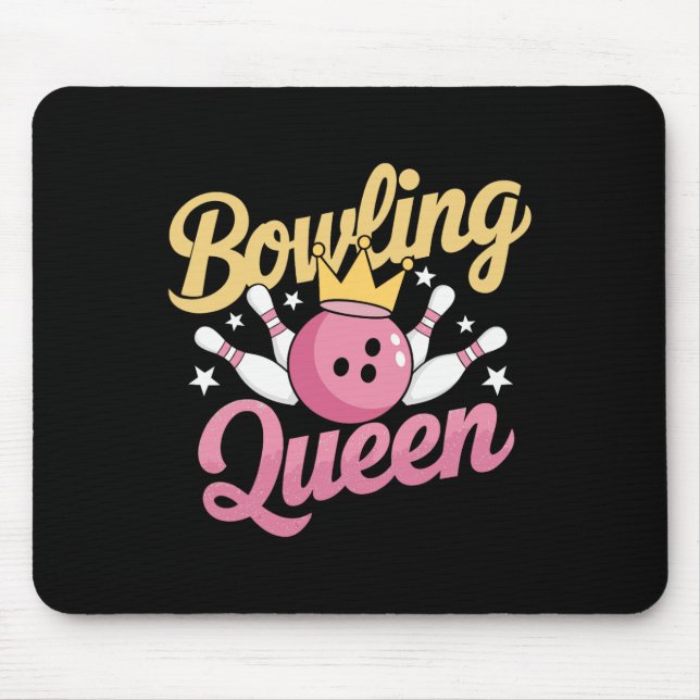 Alfombrilla De Ratón Bowling Queen Bowler Funny Bowling (Frente)
