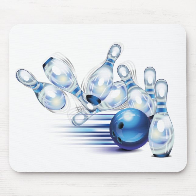 Alfombrilla De Ratón Bowling T-Shirt Trucker Hat Classic Round Pegatina (Frente)