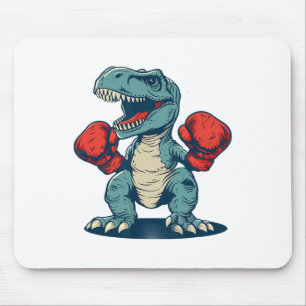Alfombrilla De Ratón Boxeador de dinosaurios de boxeo Dino Kickboxing B