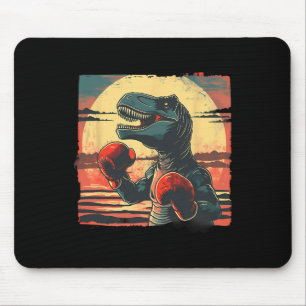 Alfombrilla De Ratón Boxeador Dinosaurio Boxeo Dino Kickboxing T-rex Bo