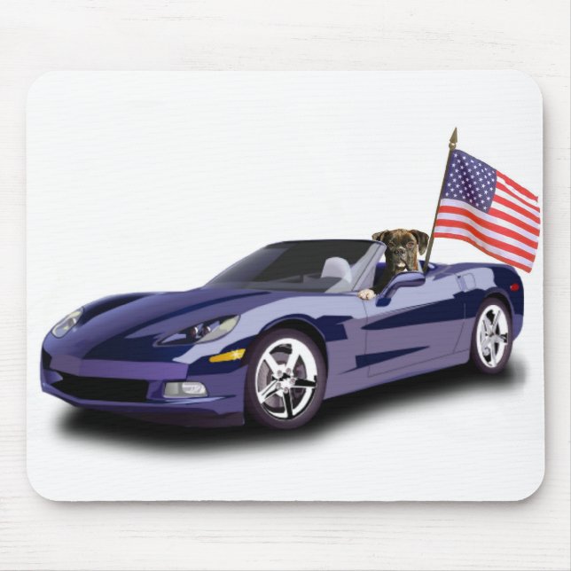 Alfombrilla De Ratón Boxeador en mousepad sportscar azul (Frente)
