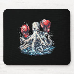 Alfombrilla De Ratón Boxeador Octopus Lover Ocean Sea Creature Kickboxi