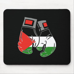 Alfombrilla De Ratón Boxear El Guante Con La Bandera De Palestina