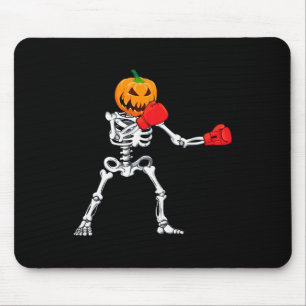 Alfombrilla De Ratón Boxeo de Esqueleto Halloween Calabaza Kickboxing M