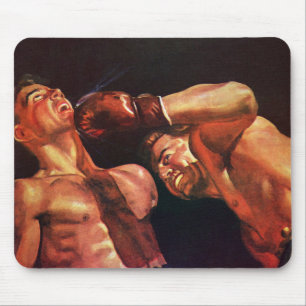 Alfombrilla De Ratón Boxeo Deportivo Vintage, boxeadores luchando